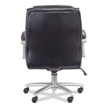 Safco Lineage Big&Tall Mid Back Task Chair 28in. Back, Max 400lb, 21.5 in. - 25.25in. High Black Seat, Chrome 3503BL